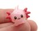 2 26mm Light Pink Axolotl Charms Resin Miniature Animal Cabochons